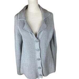 Croft & Barrow Gray Button Up Cardigan Sweater Size S NWT
